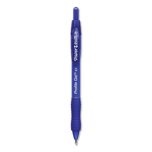 Paper Mate® Profile Gel Pen, Retractable, Medium 0.7 Mm, Blue Ink, Translucent Blue Barrel, Dozen freeshipping - TVN Wholesale