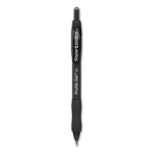 Paper Mate® Profile Gel Pen, Retractable, Medium 0.7 Mm, Black Ink, Translucent Black Barrel, Dozen freeshipping - TVN Wholesale