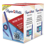 Paper Mate® Write Bros. Ballpoint Pen Value Pack, Stick, Medium 1 Mm, Blue Ink, Blue Barrel, 120-pack freeshipping - TVN Wholesale