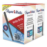 Paper Mate® Write Bros. Ballpoint Pen Value Pack, Stick, Medium 1 Mm, Black Ink, Black Barrel, 120-pack freeshipping - TVN Wholesale