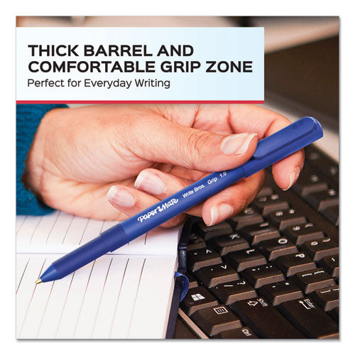 Paper Mate® Write Bros. Grip Ballpoint Pen, Stick, Medium 1 Mm, Black Ink, Black Barrel, Dozen freeshipping - TVN Wholesale