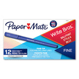 Paper Mate® Write Bros. Ballpoint Pen, Stick, Fine 0.8 Mm, Blue Ink, Blue Barrel, Dozen freeshipping - TVN Wholesale
