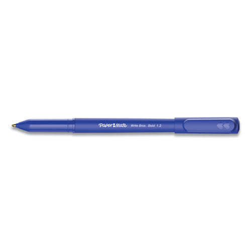 Paper Mate® Write Bros. Ballpoint Pen, Stick, Bold 1.2 Mm, Blue Ink, Blue Barrel, Dozen freeshipping - TVN Wholesale