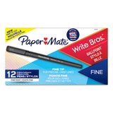 Paper Mate® Write Bros. Ballpoint Pen, Stick, Fine 0.8 Mm, Black Ink, Black Barrel, Dozen freeshipping - TVN Wholesale