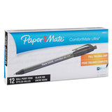 Paper Mate® Comfortmate Ultra Ballpoint Pen, Retractable, Fine 0.8 Mm, Black Ink, Black Barrel, Dozen freeshipping - TVN Wholesale