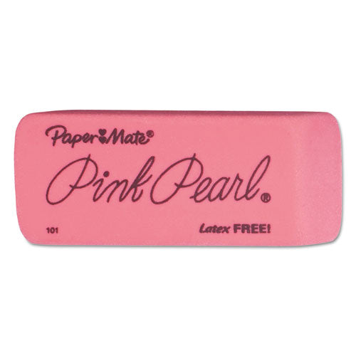 Paper Mate® Pink Pearl Eraser, For Pencil Marks, Rectangular Block, Medium, Pink, 3-pack freeshipping - TVN Wholesale