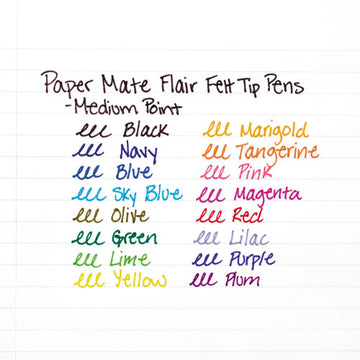 Paper Mate® Point Guard Flair Felt Tip Porous Point Pen, Stick, Medium 0.7 Mm, Black Ink, Black Barrel, Dozen freeshipping - TVN Wholesale