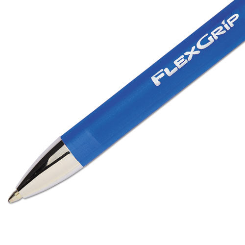 Paper Mate® Flexgrip Elite Ballpoint Pen, Retractable, Medium 1 Mm, Blue Ink, Blue Barrel, Dozen freeshipping - TVN Wholesale