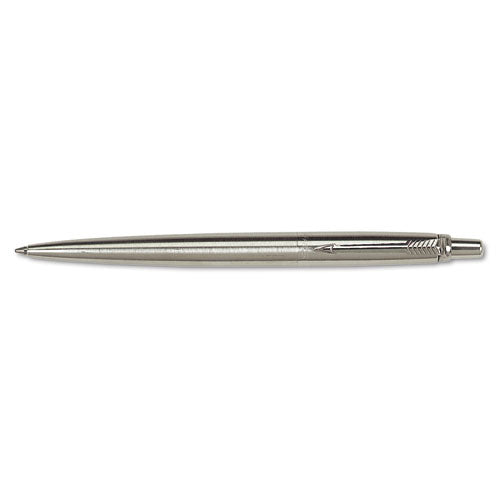 Parker® Jotter Ballpoint Pen, Retractable, Fine 0.5 Mm, Blue Ink, Stainless Steel Barrel freeshipping - TVN Wholesale