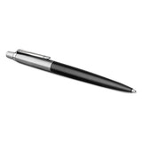Jotter Ballpoint Pen, Retractable, Medium 1 Mm, Blue Ink, Black-chrome Barrel