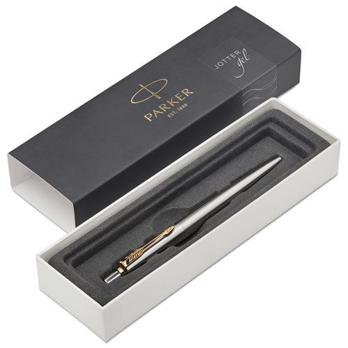 Parker® Jotter Gel Pen, Retractable, Medium 0.7 Mm, Black Ink, Stainless Steel Barrel freeshipping - TVN Wholesale