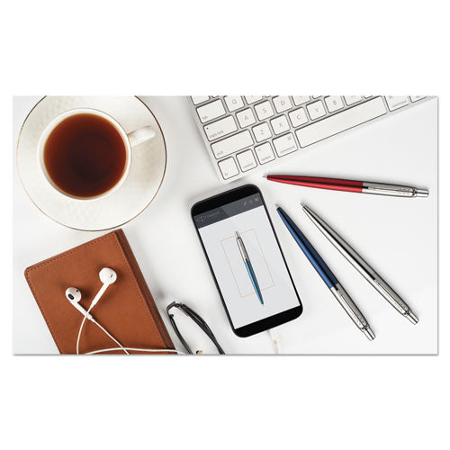 Parker® Jotter Gel Pen, Retractable, Medium 0.7 Mm, Black Ink, Stainless Steel Barrel freeshipping - TVN Wholesale