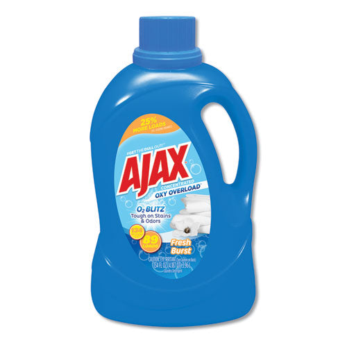 Ajax® Laundry Detergent Liquid, Oxy Overload, Fresh Burst Scent, 89 Loads, 134 Oz Bottle, 4-carton freeshipping - TVN Wholesale