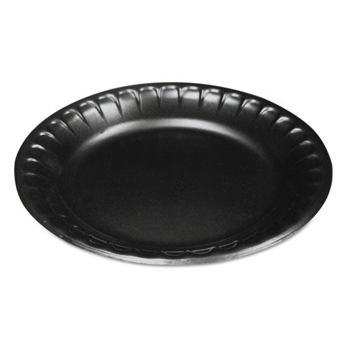 Pactiv Evergreen Laminated Foam Dinnerware, Plate, 10.25" Dia, Black, 540-carton freeshipping - TVN Wholesale