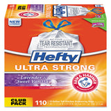 Hefty® Ultra Strong Scented Tall White Kitchen Bags, 13 Gal, 0.9 Mil, 23.75" X 24.88", White, 330-carton freeshipping - TVN Wholesale