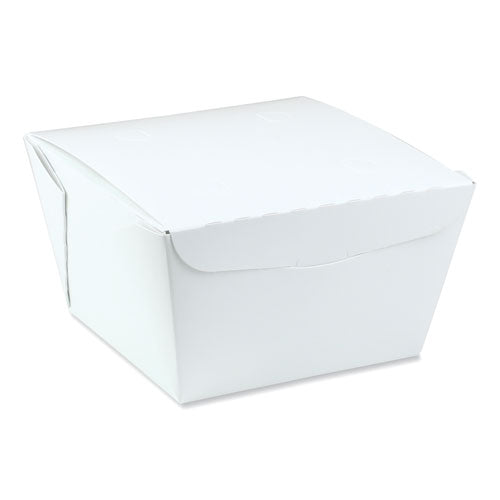 Pactiv Evergreen Earthchoice Onebox Paper Box, 46 Oz, 4.5 X 4.5 X 3.25, White, 200-carton freeshipping - TVN Wholesale
