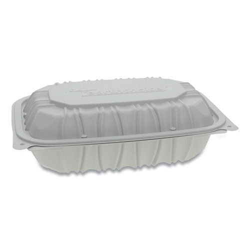 Pactiv Evergreen Vented Microwavable Hinged-lid Takeout Container, 9 X 6 X 3.1, White, 170-carton freeshipping - TVN Wholesale