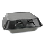 Smartlock Foam Hinged Containers, Medium, 8 X 8.5 X 3, Black, 150-carton