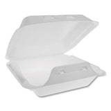 Smartlock Foam Hinged Containers, Medium, 8 X 8 X 3, White, 150-carton