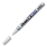 Pentel® White Permanent Marker, Fine Bullet Tip, White freeshipping - TVN Wholesale