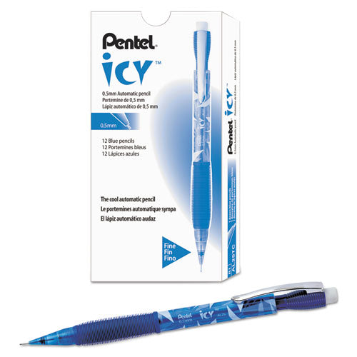 Pentel® Icy Mechanical Pencil, 0.7 Mm, Hb (#2.5), Black Lead, Transparent Violet Barrel, Dozen freeshipping - TVN Wholesale