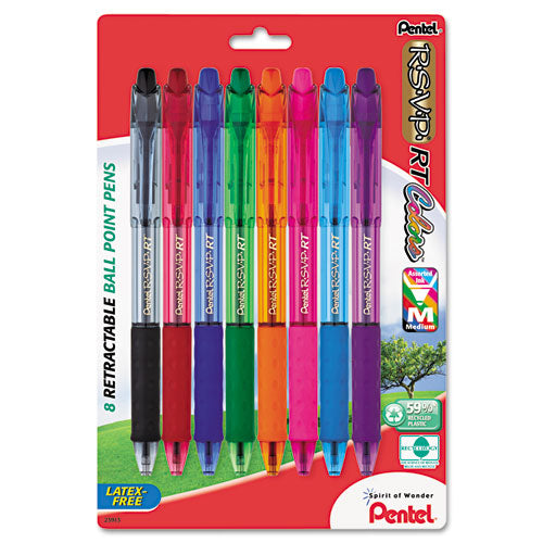 Pentel® R.s.v.p. Rt Ballpoint Pen, Retractable, Medium 1 Mm, Black Ink, Clear Barrel, Dozen freeshipping - TVN Wholesale