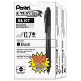 Energel-x Gel Pen, Retractable, Medium 0.7 Mm, Black Ink, Black Barrel, 24-pack