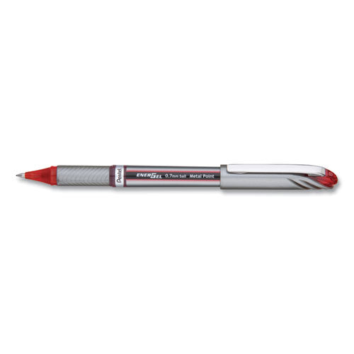 Pentel® Energel Nv Gel Pen, Stick, Medium 0.7 Mm, Red Ink, Red Barrel, Dozen freeshipping - TVN Wholesale