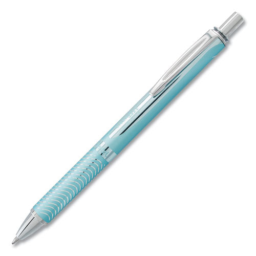 Pentel® Energel Alloy Rt Gel Pen, Retractable, Medium 0.7 Mm, Black Ink, Aquamarine Barrel freeshipping - TVN Wholesale