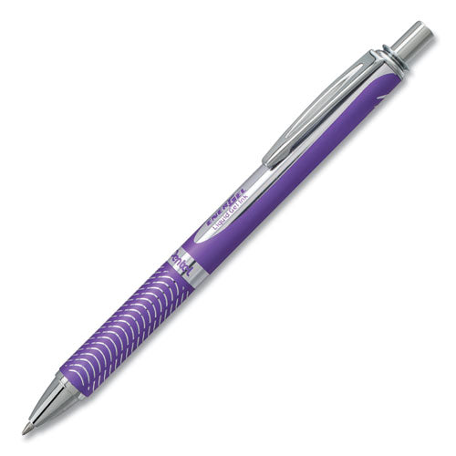 Pentel® Energel Alloy Rt Gel Pen, Retractable, Medium 0.7 Mm, Violet Ink, Violet Barrel freeshipping - TVN Wholesale