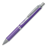 Energel Alloy Rt Gel Pen, Retractable, Medium 0.7 Mm, Violet Ink, Violet Barrel