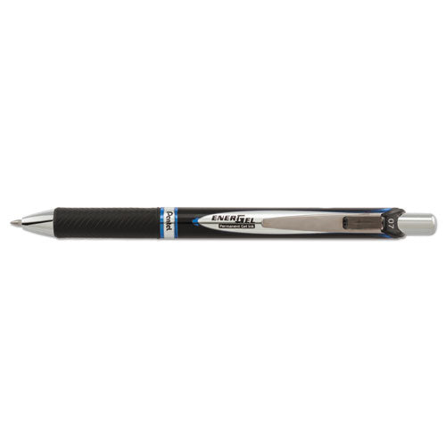Pentel® Energel Pro Permanent Ink Gel Pen, Retractable, Medium 0.7 Mm, Blue Ink, Black Barrel freeshipping - TVN Wholesale