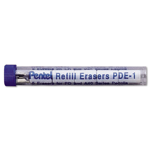 Pentel® Eraser Refills For Pentel Side Fx And Twist-erase Pencils, Cylindrical Rod, White, 3-tube freeshipping - TVN Wholesale
