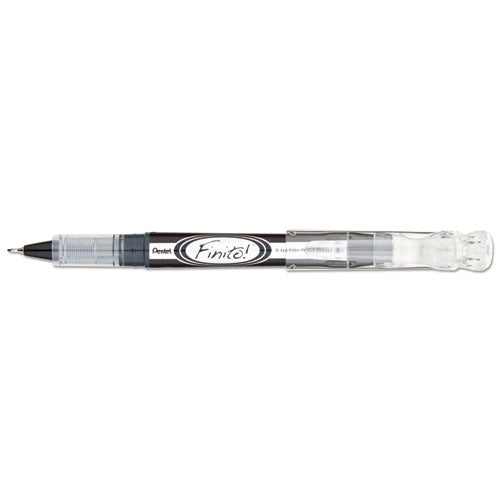 Pentel® Finito! Porous Point Pen, Stick, Extra-fine 0.4 Mm, Black Ink, Black-silver Barrel freeshipping - TVN Wholesale