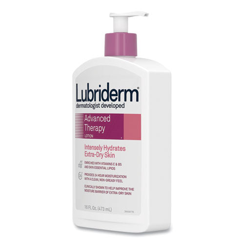 Lubriderm® Advanced Therapy Moisturizing Hand-body Lotion, 16 Oz Pump Bottle, 12-carton freeshipping - TVN Wholesale
