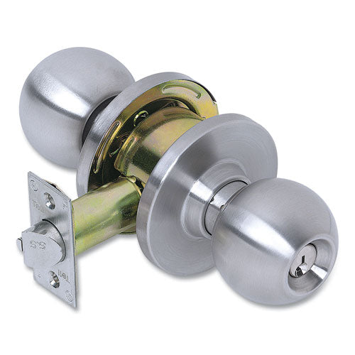 Tell® Heavy Duty Commercial Storeroom Knob Lockset, Stainless Steel Finish freeshipping - TVN Wholesale