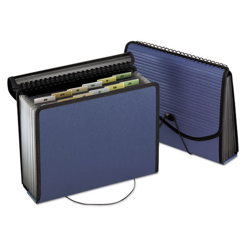 Pendaflex® Spiral Poly Expanding File, 4" Expansion, 13 Sections, Letter Size, Navy Blue freeshipping - TVN Wholesale