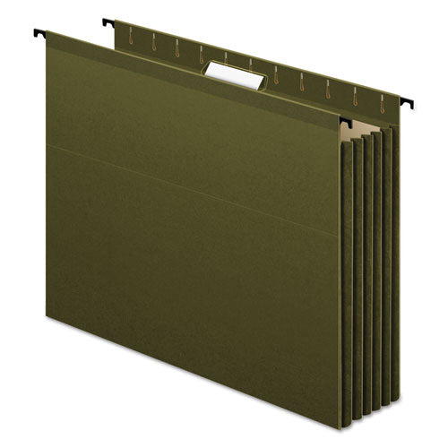 Pendaflex® Surehook Hanging Pocket File, Letter Size, 1-5-cut Tab, Standard Green, 4-pack freeshipping - TVN Wholesale