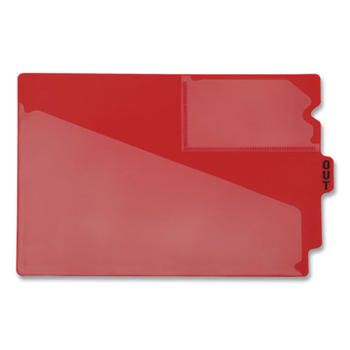 Pendaflex® Colored Poly Out Guides With Center Tab, 1-3-cut End Tab, Out, 8.5 X 11, Red, 50-box freeshipping - TVN Wholesale