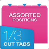 Pendaflex® Glow File Folders, 1-3-cut Tabs, Letter Size, Assorted, 24-pack freeshipping - TVN Wholesale