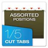 Pendaflex® Reinforced Hanging File Folders, Letter Size, 1-5-cut Tab, Standard Green, 25-box freeshipping - TVN Wholesale