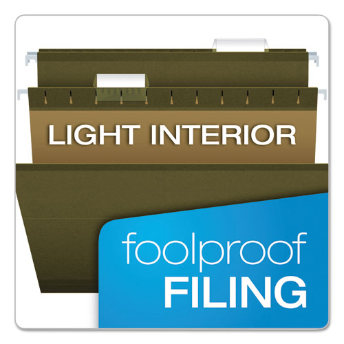 Pendaflex® Reinforced Hanging File Folders, Letter Size, 1-5-cut Tab, Standard Green, 25-box freeshipping - TVN Wholesale