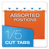 Pendaflex® Extra Capacity Reinforced Hanging File Folders With Box Bottom, Letter Size, 1-5-cut Tab, Orange, 25-box freeshipping - TVN Wholesale