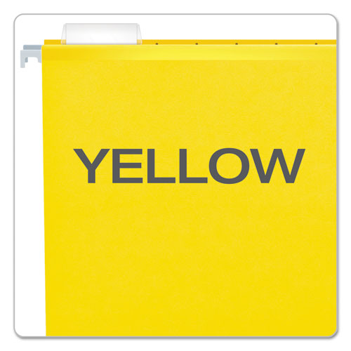 Pendaflex® Extra Capacity Reinforced Hanging File Folders With Box Bottom, Letter Size, 1-5-cut Tab, Yellow, 25-box freeshipping - TVN Wholesale