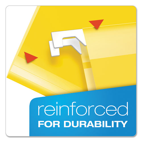 Pendaflex® Extra Capacity Reinforced Hanging File Folders With Box Bottom, Letter Size, 1-5-cut Tab, Yellow, 25-box freeshipping - TVN Wholesale