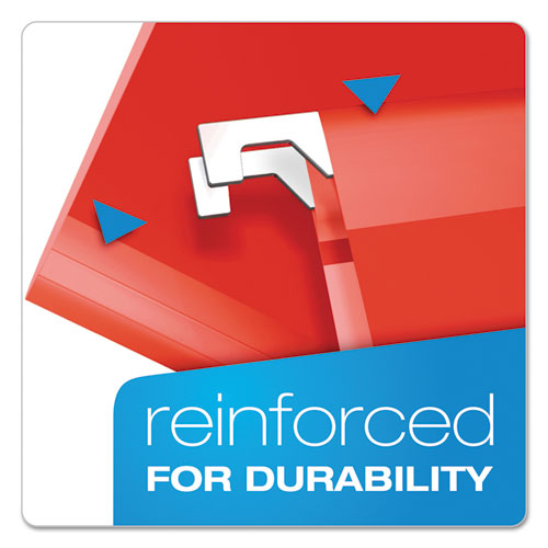 Pendaflex® Extra Capacity Reinforced Hanging File Folders With Box Bottom, Legal Size, 1-5-cut Tab, Red, 25-box freeshipping - TVN Wholesale