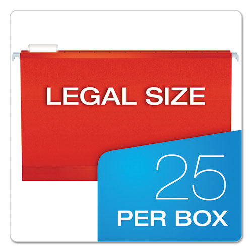 Pendaflex® Extra Capacity Reinforced Hanging File Folders With Box Bottom, Legal Size, 1-5-cut Tab, Red, 25-box freeshipping - TVN Wholesale