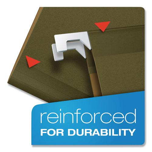 Pendaflex® Ready-tab Reinforced Hanging File Folders, Letter Size, 1-5-cut Tab, Standard Green, 25-box freeshipping - TVN Wholesale