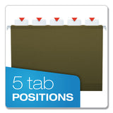 Pendaflex® Ready-tab Reinforced Hanging File Folders, Letter Size, 1-5-cut Tab, Standard Green, 25-box freeshipping - TVN Wholesale