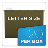 Pendaflex® Ready-tab Reinforced Hanging File Folders, Letter Size, 1-5-cut Tab, Standard Green, 25-box freeshipping - TVN Wholesale